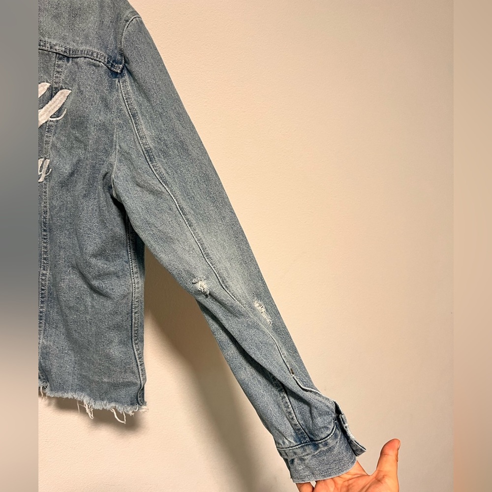 Denim Jacket with Embroidered Back - Picture 8 of 16